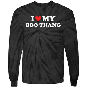 I Love My Boo Thang I Heart Boo Thang Tie-Dye Long Sleeve Shirt