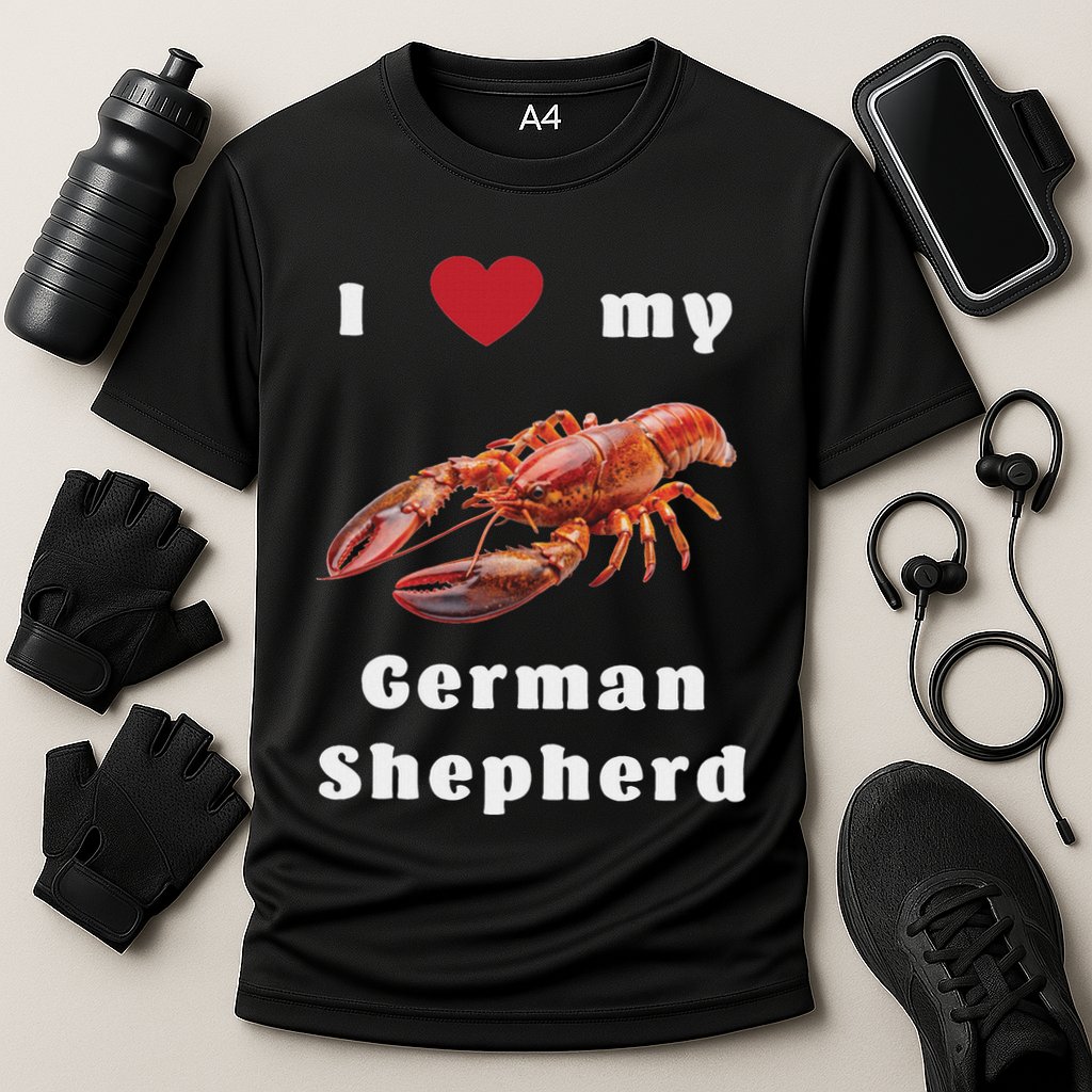 I Love My German Shepherd Swea Cooling Performance Crew T-Shirt