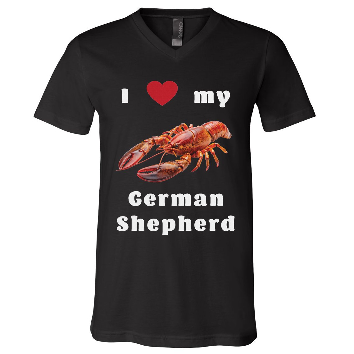 I Love My German Shepherd Swea V-Neck T-Shirt
