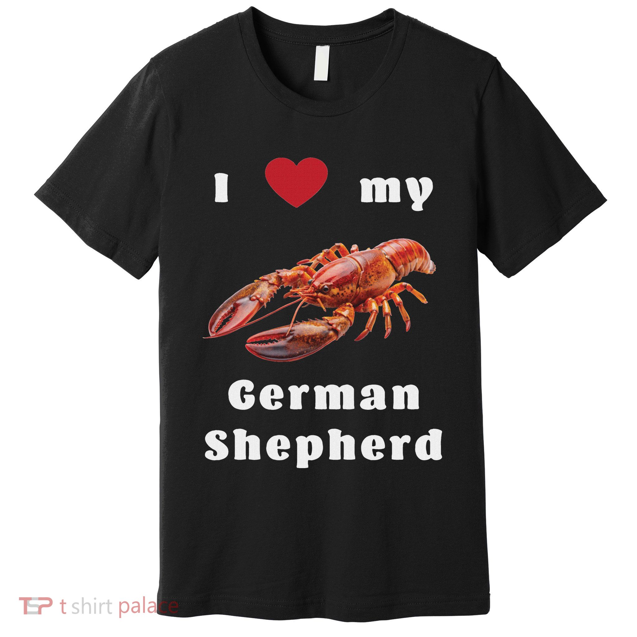 I Love My German Shepherd Swea Premium T-Shirt