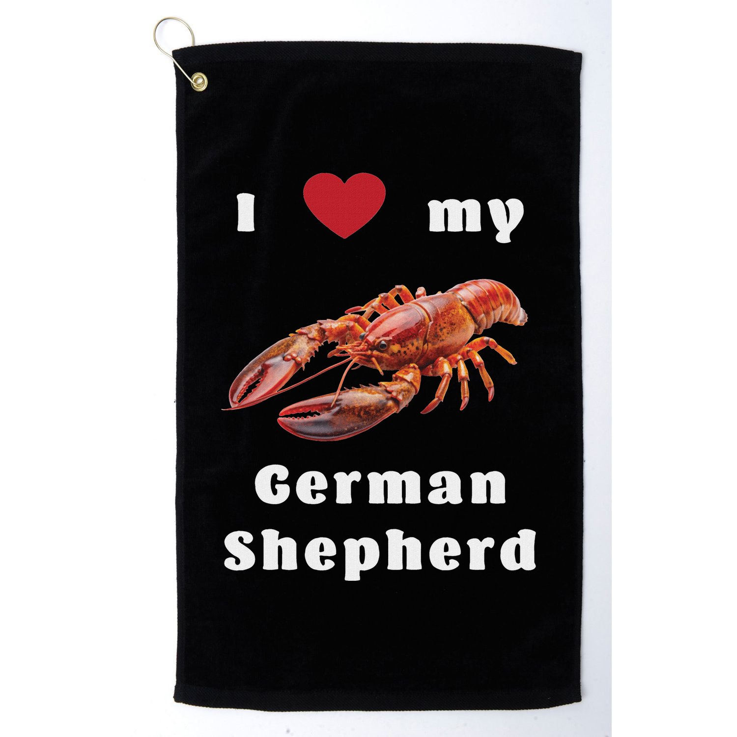 I Love My German Shepherd Swea Golf Towel