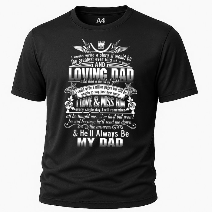 I Love Miss My Dad In Loving Memory Of Dad Remembrance Gift Cooling Performance Crew T-Shirt