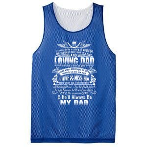 I Love Miss My Dad In Loving Memory Of Dad Remembrance Gift Mesh Reversible Basketball Jersey Tank