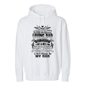 I Love Miss My Dad In Loving Memory Of Dad Remembrance Gift Garment-Dyed Fleece Hoodie