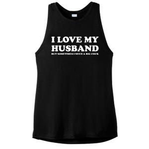 I Love My Husband Ladies PosiCharge Tri-Blend Wicking Tank