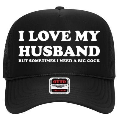 I Love My Husband High Crown Mesh Back Trucker Hat