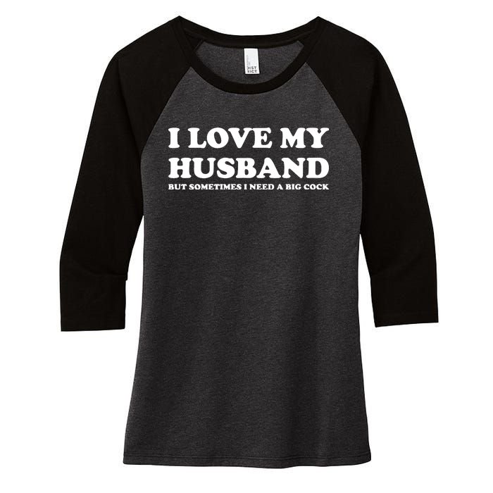 I Love My Husband Women's Tri-Blend 3/4-Sleeve Raglan Shirt