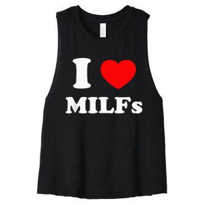 I Love Milfs Women's Racerback Cropped Tank