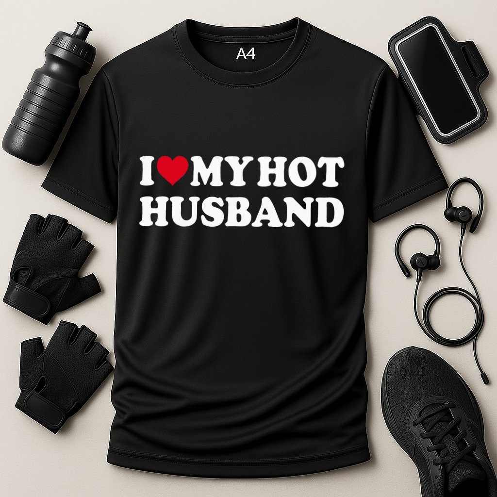 I Love My Hot Husband Cooling Performance Crew T-Shirt