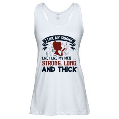 I Like My Cigar Like I Like My Funny Ladies Essential Flowy Tank