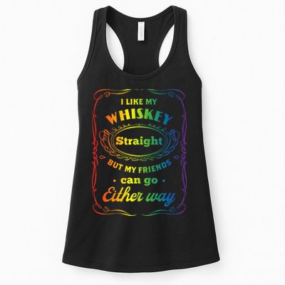 I Like My Whiskey Straight But My Friends Can Go Either Way Womens Tank Top