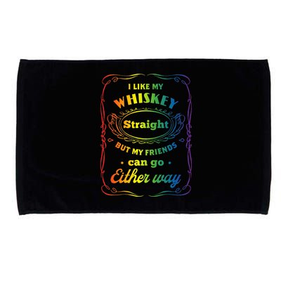I Like My Whiskey Straight But My Friends Can Go Either Way Microfiber Hand Towel