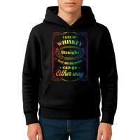 I Like My Whiskey Straight But My Friends Can Go Either Way Kids Hoodie