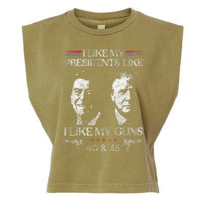 I Like My Presidents Like I Like My Guns 40 45 Garment-Dyed Women's Muscle Tee