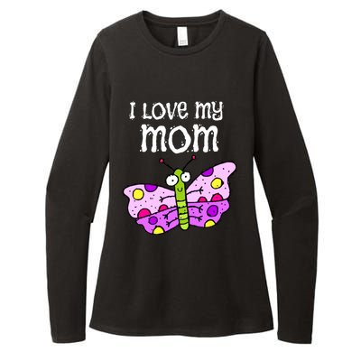 I Love My Mom Butterfly Gift Womens CVC Long Sleeve Shirt