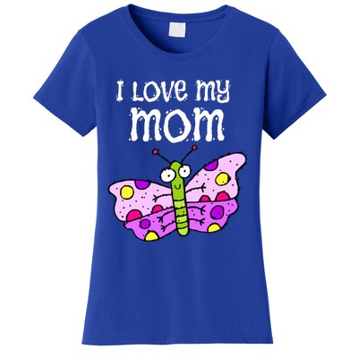 I Love My Mom Butterfly Gift Women's T-Shirt