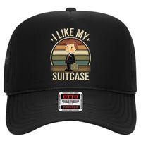 I Like My Suitcase Vintage Trump Sootcase Viral Meme High Crown Mesh Back Trucker Hat