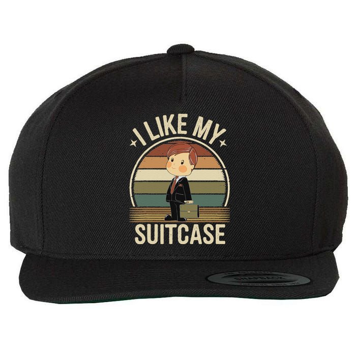 I Like My Suitcase Vintage Trump Sootcase Viral Meme Wool Snapback Cap