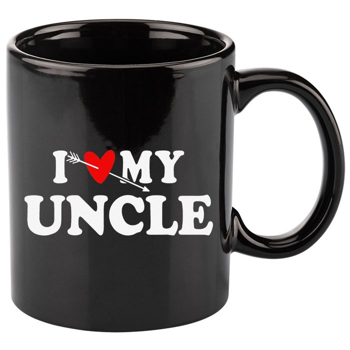 I Love My Uncle with Heart 11oz C Handle Ceramic Mug