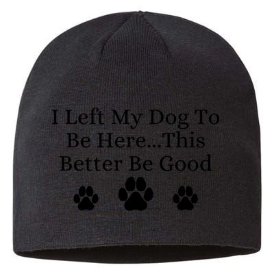 I Left My Dog To Be Here This Better Be Good Sustainable Beanie
