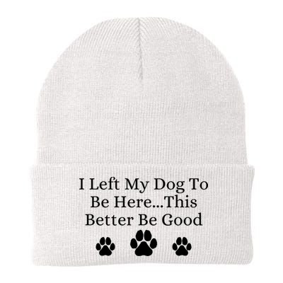 I Left My Dog To Be Here This Better Be Good Beanie