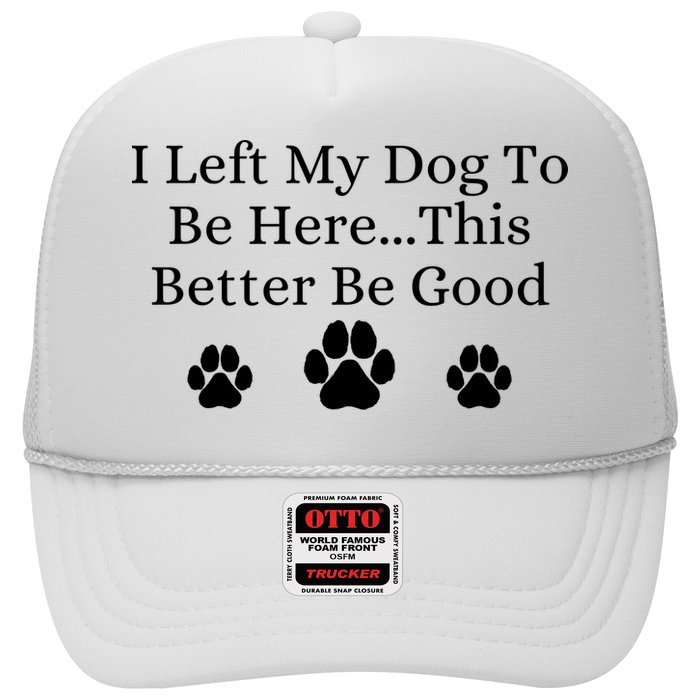 I Left My Dog To Be Here This Better Be Good Hat