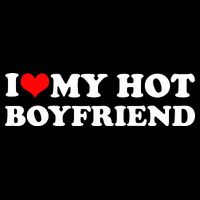 I Love My Hot Boyfriend Women's Crop Top Tee