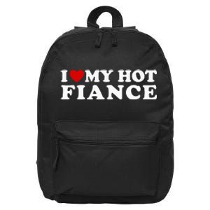 I Love My Hot Fiance 16 in Basic Backpack