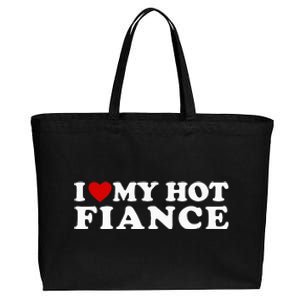 I Love My Hot Fiance Cotton Canvas Jumbo Tote