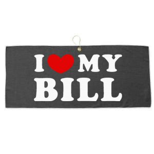 I Love My Bill Large Microfiber Waffle Golf Towel