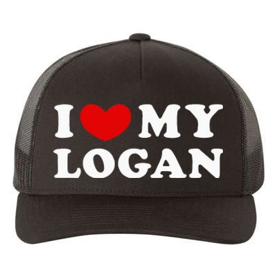 I Love My Logan Yupoong Adult 5-Panel Trucker Hat