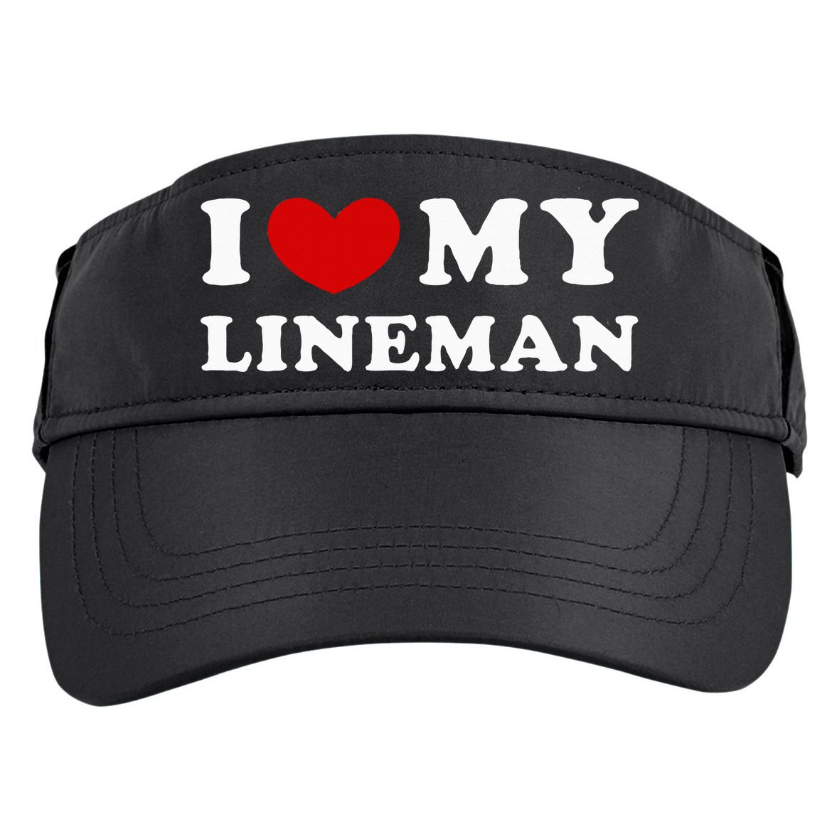 I Love My Lineman Adult Drive Performance Visor