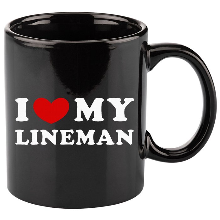 I Love My Lineman 11oz C Handle Ceramic Mug