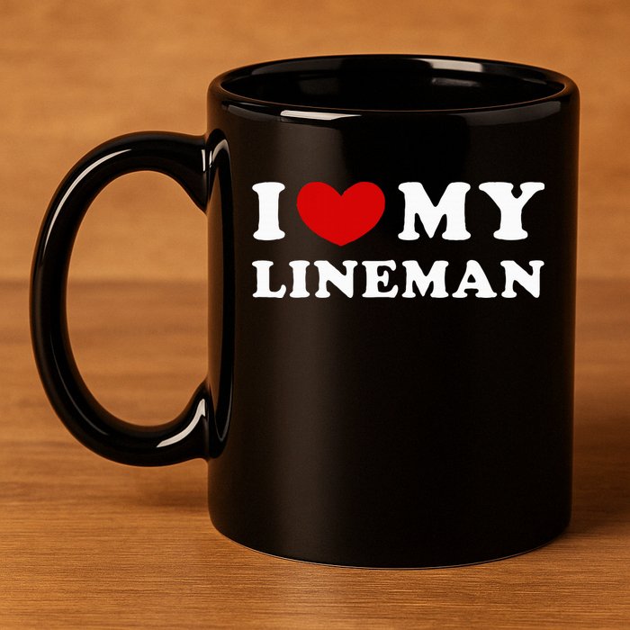 I Love My Lineman 11oz C Handle Ceramic Mug
