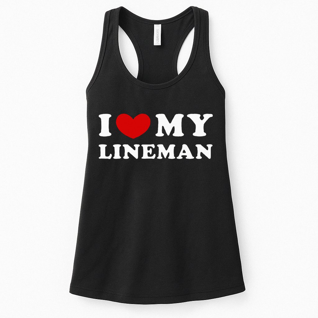 I Love My Lineman Womens Tank Top