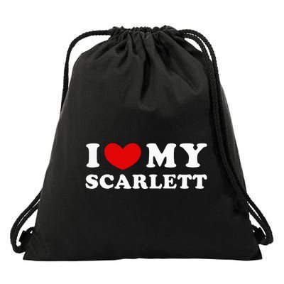 I Love My Scarlett Drawstring Bag