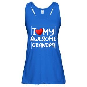 I Love My Awesome Grandpa Valentines Day Matching Couple Great Gift Ladies Essential Flowy Tank