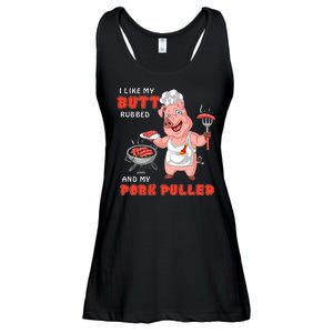 I Like My Butt Rubbed And My Pork Pulled Ladies Essential Flowy Tank