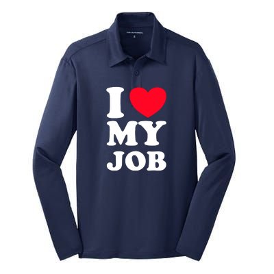 I Love My Job Silk Touch Performance Long Sleeve Polo