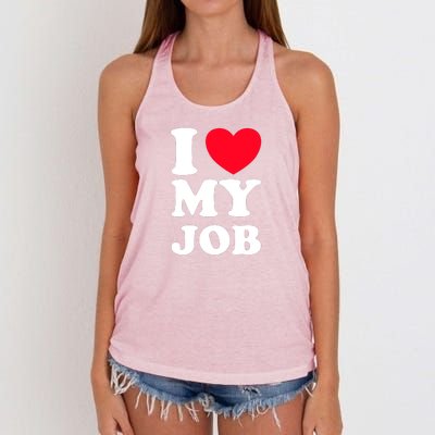 I Love My Job Women's Knotted Racerback Tank