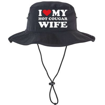 I Love My Hot Cougar Wife I Heart My Hot Cougar Wife Legacy Cool Fit Booney Bucket Hat