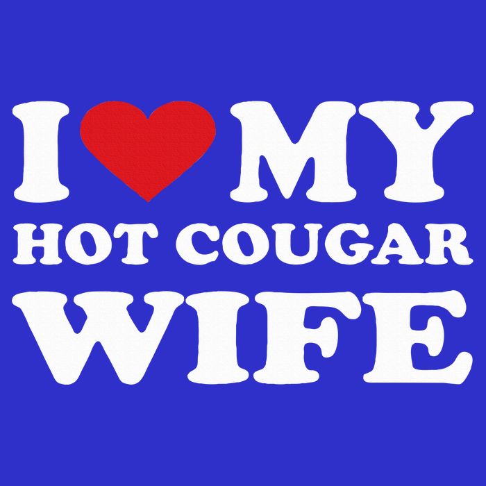 I Love My Hot Cougar Wife I Heart My Hot Cougar Wife 16 in Basic Backpack