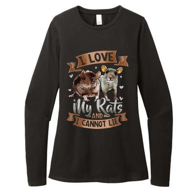 I Love My Rats I Cannot Lie Rat Mom Dad Heart Cute Rodent Womens CVC Long Sleeve Shirt