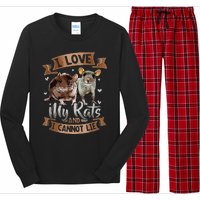 I Love My Rats I Cannot Lie Rat Mom Dad Heart Cute Rodent Long Sleeve Pajama Set