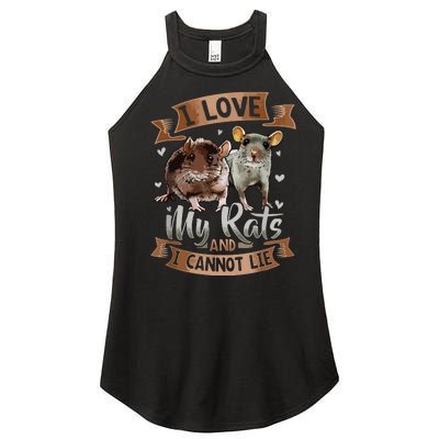 I Love My Rats I Cannot Lie Rat Mom Dad Heart Cute Rodent Women’s Perfect Tri Rocker Tank