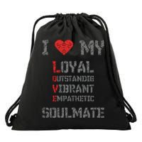 I Love My Soulmate I Heart My Soulmate Drawstring Bag