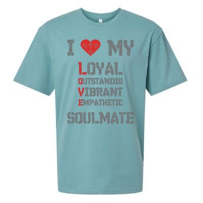 I Love My Soulmate I Heart My Soulmate Sueded Cloud Jersey T-Shirt