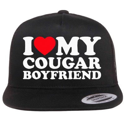 I Love My Cougar Boyfriend Tee I Heart My Cougar Boyfriend Flatbill Hat