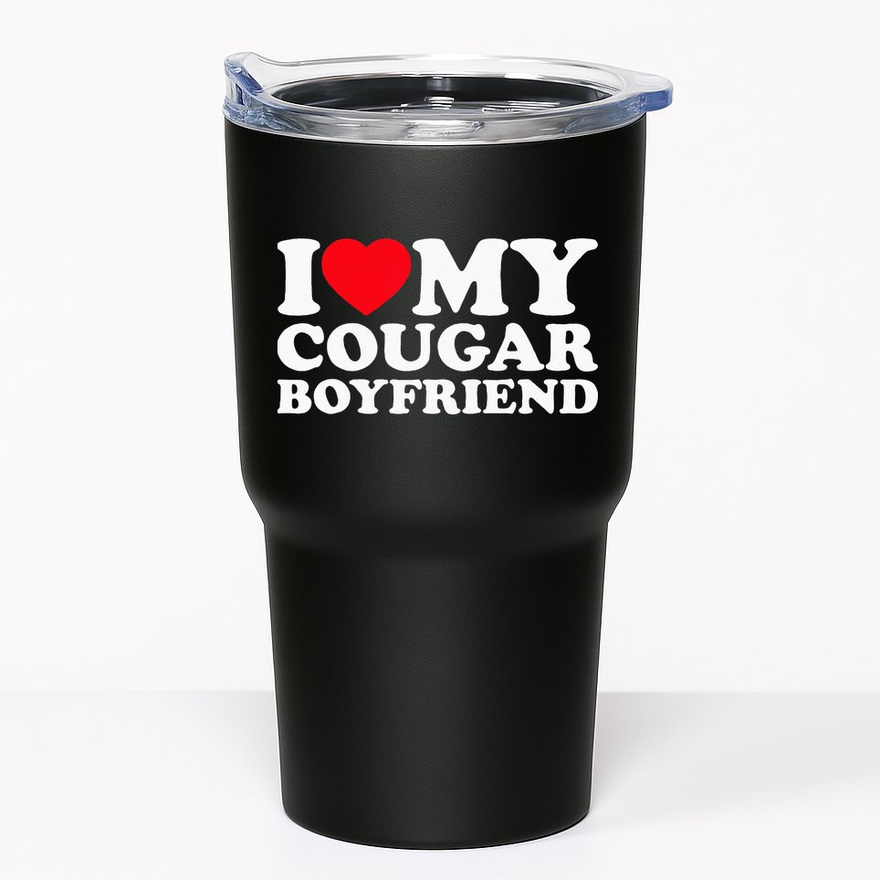 I Love My Cougar Boyfriend Tee I Heart My Cougar Boyfriend Tumbler