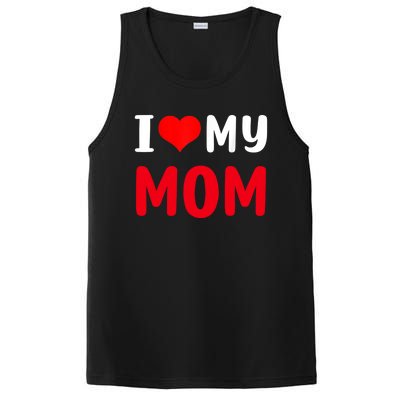 I Love My Mom Funny Mothers Day For Mom Mommy Mama Gift PosiCharge Competitor Tank